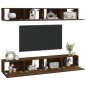 vidaXL TV-Wandschränke 4 Stk. Braun Eiche 100x30x30 cm vidaXL TV-Wandschränke 4 Stk. Braun Eiche 100x30x30 cm