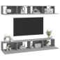 vidaXL TV-Wandschränke 4 Stk. Grau Sonoma 100x30x30 cm vidaXL TV-Wandschränke 4 Stk. Grau Sonoma 100x30x30 cm