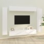 vidaXL 8-tlg. TV-Schrank-Set Weiß Holzwerkstoff vidaXL 8-tlg. TV-Schrank-Set Weiß Holzwerkstoff