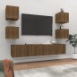 vidaXL 6-tlg. TV-Schrank-Set Braun Eichen-Optik Holzwerkstoff vidaXL 6-tlg. TV-Schrank-Set Braun Eichen-Optik Holzwerkstoff