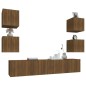 vidaXL 6-tlg. TV-Schrank-Set Braun Eichen-Optik Holzwerkstoff vidaXL 6-tlg. TV-Schrank-Set Braun Eichen-Optik Holzwerkstoff