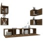vidaXL 6-tlg. TV-Schrank-Set Braun Eichen-Optik Holzwerkstoff vidaXL 6-tlg. TV-Schrank-Set Braun Eichen-Optik Holzwerkstoff