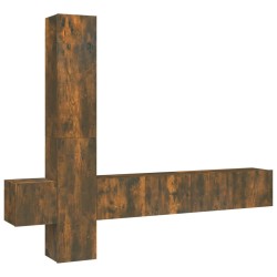 vidaXL 5-tlg. TV-Schrank-Set Räuchereiche Holzwerkstoff