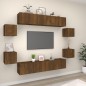 vidaXL 8-tlg. TV-Schrank-Set Braun Eichen-Optik Holzwerkstoff vidaXL 8-tlg. TV-Schrank-Set Braun Eichen-Optik Holzwerkstoff