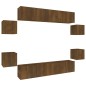 vidaXL 8-tlg. TV-Schrank-Set Braun Eichen-Optik Holzwerkstoff vidaXL 8-tlg. TV-Schrank-Set Braun Eichen-Optik Holzwerkstoff