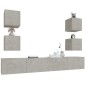vidaXL 6-tlg. TV-Schrank-Set Betongrau Holzwerkstoff vidaXL 6-tlg. TV-Schrank-Set Betongrau Holzwerkstoff