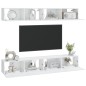 vidaXL TV-Wandschränke 4 Stk. Hochglanz-Weiß 100x30x30 cm vidaXL TV-Wandschränke 4 Stk. Hochglanz-Weiß 100x30x30 cm