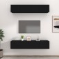 vidaXL TV-Schränke 4 Stk. Schwarz 80x30x30 cm Holzwerkstoff vidaXL TV-Schränke 4 Stk. Schwarz 80x30x30 cm Holzwerkstoff