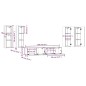 vidaXL 6-tlg. TV-Schrank-Set Schwarz Holzwerkstoff vidaXL 6-tlg. TV-Schrank-Set Schwarz Holzwerkstoff