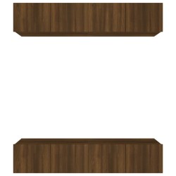 vidaXL TV-Schränke 4 Stk. Braun Eichen-Optik 80x30x30 cm Holzwerkstoff