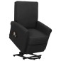 Massagesessel mit Aufstehhilfe Schwarz Stoff Massagesessel mit Aufstehhilfe Schwarz Stoff