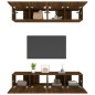 vidaXL TV-Schränke 4 Stk. Braun Eichen-Optik 80x30x30 cm Holzwerkstoff vidaXL TV-Schränke 4 Stk. Braun Eichen-Optik 80x30x30 cm Holzwerkstoff