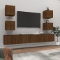 vidaXL 6-tlg. TV-Schrank-Set Braun Eichen-Optik Holzwerkstoff vidaXL 6-tlg. TV-Schrank-Set Braun Eichen-Optik Holzwerkstoff