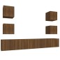vidaXL 6-tlg. TV-Schrank-Set Braun Eichen-Optik Holzwerkstoff vidaXL 6-tlg. TV-Schrank-Set Braun Eichen-Optik Holzwerkstoff