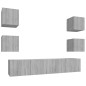 vidaXL 6-tlg. TV-Schrank-Set Grau Sonoma Holzwerkstoff vidaXL 6-tlg. TV-Schrank-Set Grau Sonoma Holzwerkstoff