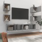 vidaXL 6-tlg. TV-Schrank-Set Grau Sonoma Holzwerkstoff vidaXL 6-tlg. TV-Schrank-Set Grau Sonoma Holzwerkstoff