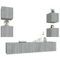 vidaXL 6-tlg. TV-Schrank-Set Grau Sonoma Holzwerkstoff vidaXL 6-tlg. TV-Schrank-Set Grau Sonoma Holzwerkstoff