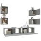 vidaXL 6-tlg. TV-Schrank-Set Grau Sonoma Holzwerkstoff vidaXL 6-tlg. TV-Schrank-Set Grau Sonoma Holzwerkstoff
