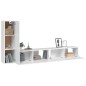 vidaXL 3-tlg. TV-Schrank-Set Weiß Holzwerkstoff vidaXL 3-tlg. TV-Schrank-Set Weiß Holzwerkstoff