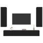 vidaXL 4-tlg. TV-Schrank-Set Schwarz Holzwerkstoff vidaXL 4-tlg. TV-Schrank-Set Schwarz Holzwerkstoff