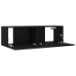 vidaXL 4-tlg. TV-Schrank-Set Schwarz Holzwerkstoff vidaXL 4-tlg. TV-Schrank-Set Schwarz Holzwerkstoff