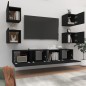 vidaXL 6-tlg. TV-Schrank-Set Schwarz Holzwerkstoff vidaXL 6-tlg. TV-Schrank-Set Schwarz Holzwerkstoff