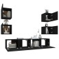 vidaXL 6-tlg. TV-Schrank-Set Schwarz Holzwerkstoff vidaXL 6-tlg. TV-Schrank-Set Schwarz Holzwerkstoff