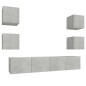 vidaXL 6-tlg. TV-Schrank-Set Betongrau Holzwerkstoff vidaXL 6-tlg. TV-Schrank-Set Betongrau Holzwerkstoff
