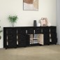 vidaXL Sideboard Schwarz 230x35x80 cm Massivholz Kiefer vidaXL Sideboard Schwarz 230x35x80 cm Massivholz Kiefer