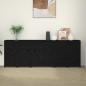 vidaXL Sideboard Schwarz 230x35x80 cm Massivholz Kiefer vidaXL Sideboard Schwarz 230x35x80 cm Massivholz Kiefer