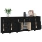 vidaXL Sideboard Schwarz 230x35x80 cm Massivholz Kiefer vidaXL Sideboard Schwarz 230x35x80 cm Massivholz Kiefer