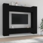 vidaXL 8-tlg. TV-Schrank-Set Schwarz Holzwerkstoff vidaXL 8-tlg. TV-Schrank-Set Schwarz Holzwerkstoff