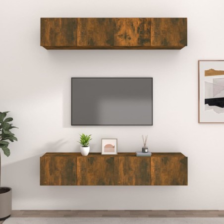 vidaXL TV-Schränke 4 Stk. Sonoma-Eiche 80x30x30 cm Holzwerkstoff