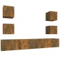 vidaXL 6-tlg. TV-Schrank-Set Räuchereiche Holzwerkstoff vidaXL 6-tlg. TV-Schrank-Set Räuchereiche Holzwerkstoff