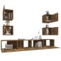 vidaXL 6-tlg. TV-Schrank-Set Räuchereiche Holzwerkstoff vidaXL 6-tlg. TV-Schrank-Set Räuchereiche Holzwerkstoff