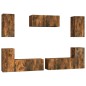 vidaXL 7-tlg. TV-Schrank-Set Räuchereiche Holzwerkstoff vidaXL 7-tlg. TV-Schrank-Set Räuchereiche Holzwerkstoff