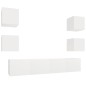 vidaXL 6-tlg. TV-Schrank-Set Weiß Holzwerkstoff vidaXL 6-tlg. TV-Schrank-Set Weiß Holzwerkstoff