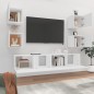 vidaXL 6-tlg. TV-Schrank-Set Weiß Holzwerkstoff vidaXL 6-tlg. TV-Schrank-Set Weiß Holzwerkstoff