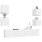 vidaXL 6-tlg. TV-Schrank-Set Weiß Holzwerkstoff vidaXL 6-tlg. TV-Schrank-Set Weiß Holzwerkstoff