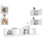 vidaXL 6-tlg. TV-Schrank-Set Weiß Holzwerkstoff vidaXL 6-tlg. TV-Schrank-Set Weiß Holzwerkstoff