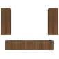 vidaXL 4-tlg. TV-Schrank-Set Braun Eichen-Optik Holzwerkstoff vidaXL 4-tlg. TV-Schrank-Set Braun Eichen-Optik Holzwerkstoff