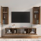 vidaXL 4-tlg. TV-Schrank-Set Braun Eichen-Optik Holzwerkstoff vidaXL 4-tlg. TV-Schrank-Set Braun Eichen-Optik Holzwerkstoff