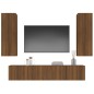 vidaXL 4-tlg. TV-Schrank-Set Braun Eichen-Optik Holzwerkstoff vidaXL 4-tlg. TV-Schrank-Set Braun Eichen-Optik Holzwerkstoff
