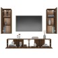 vidaXL 4-tlg. TV-Schrank-Set Braun Eichen-Optik Holzwerkstoff vidaXL 4-tlg. TV-Schrank-Set Braun Eichen-Optik Holzwerkstoff