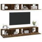 vidaXL TV-Wandschränke 4 Stk. Räuchereiche 100x30x30 cm vidaXL TV-Wandschränke 4 Stk. Räuchereiche 100x30x30 cm