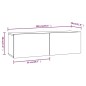 vidaXL TV-Wandschränke 4 Stk. Räuchereiche 100x30x30 cm vidaXL TV-Wandschränke 4 Stk. Räuchereiche 100x30x30 cm