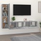 vidaXL 4-tlg. TV-Schrank-Set Grau Sonoma Holzwerkstoff vidaXL 4-tlg. TV-Schrank-Set Grau Sonoma Holzwerkstoff