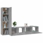 vidaXL 4-tlg. TV-Schrank-Set Grau Sonoma Holzwerkstoff vidaXL 4-tlg. TV-Schrank-Set Grau Sonoma Holzwerkstoff