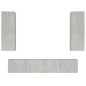 vidaXL 4-tlg. TV-Schrank-Set Betongrau Holzwerkstoff vidaXL 4-tlg. TV-Schrank-Set Betongrau Holzwerkstoff
