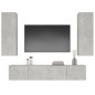 vidaXL 4-tlg. TV-Schrank-Set Betongrau Holzwerkstoff vidaXL 4-tlg. TV-Schrank-Set Betongrau Holzwerkstoff